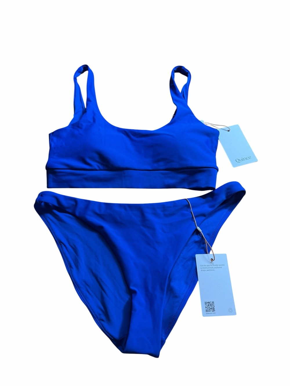 Quince Royal Blue Bikini Swimsuit Set Size Small New with tags